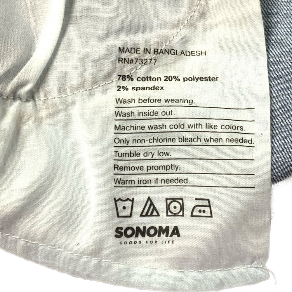 NWT Sonoma Petite Short 18PS Mid Rise Bootcut Jeans Light Wash Distressed 18 - Picture 9 of 16